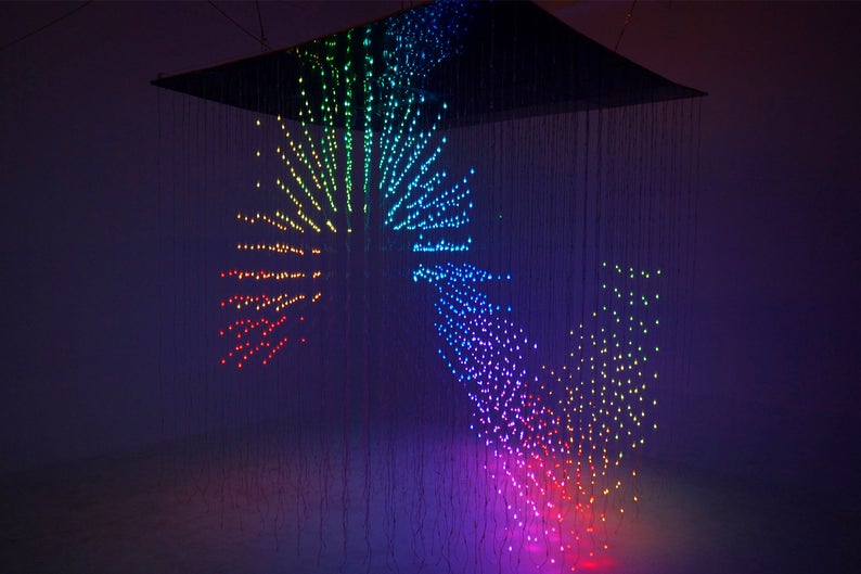 3D LED Cube decoration. Animation cube 4100 LEDs _P06-1-1