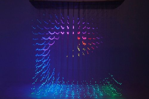 3D LED Cube decoration that create a twisted effect