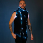LED outfit casual vest in a half turn