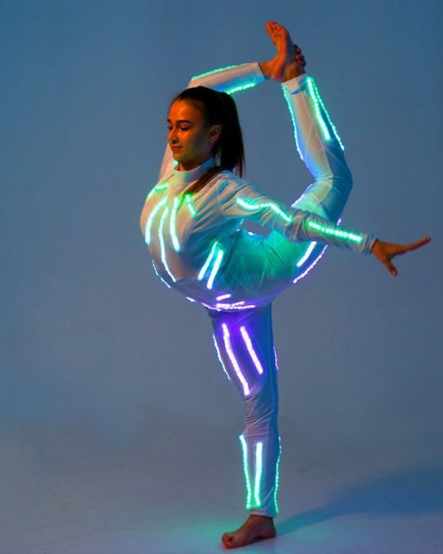 LED light up gymnastics costume