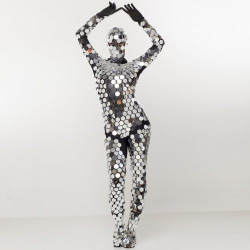 Discoball costume from front in a full lenght
