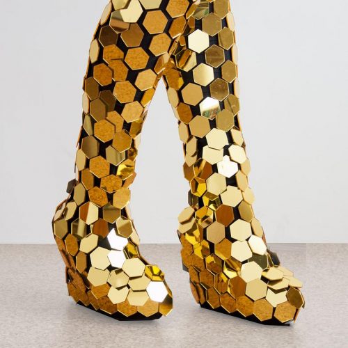 Gold Disco Ball boots