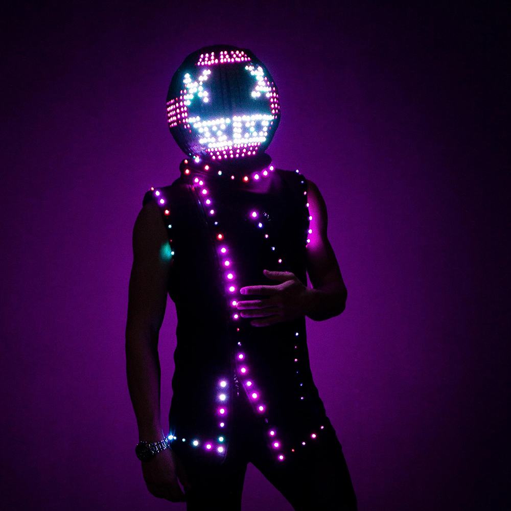 custom led helmet with grin щт еру афсу