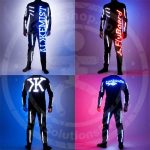 Set of LEDs water sports costumes with logos