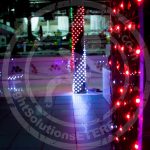 LED Grid Wall decoration Screen in a white and red colour