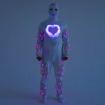 Cutie heart effect on the LED suit