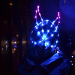 Photo of LED bunny mask on the street