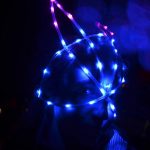 LED bunny mask glowes in blue