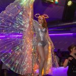 Dancer with LED wings and Light up mask
