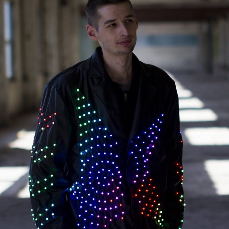 LED light up stylish custom logo jacket costume _P141 by