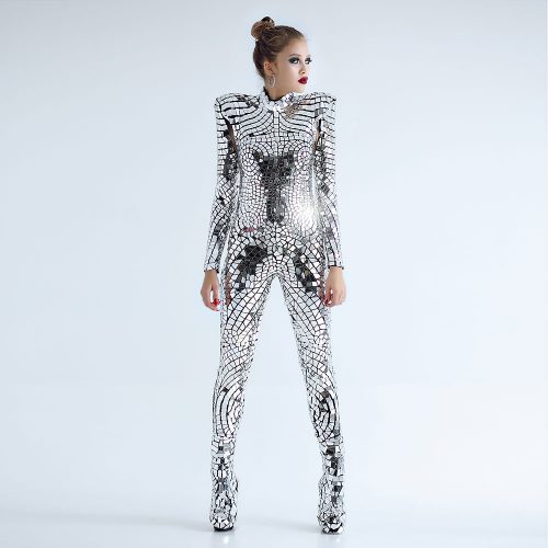 Cosplay Mirror Lady Gaga Bodysuit