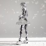 Light effects made from Mirror Girl glass lady animation costume dress