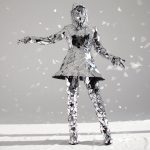 Mirror Girl glass lady animation costume dress danicng on photo shooting