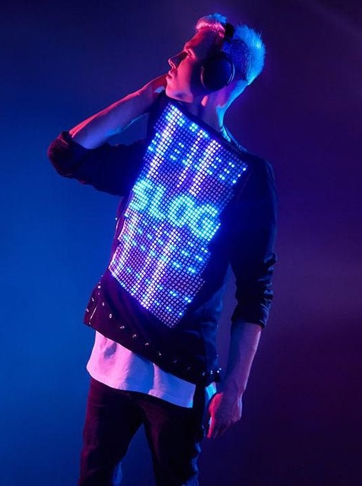 Programmable Light Up Jacket with the front HD Screen