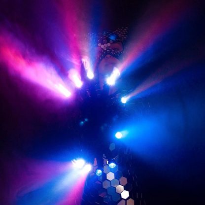 Rainbow LED Mirror rave gloves - Light Solutions ETERE - by ETERESHOP