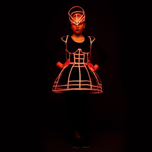 Led suit shop present this Light up in red corset