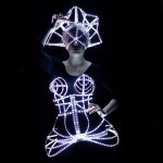 light up halloween costume for adult that glows in white