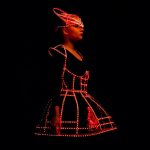 Pixel led designed corset thhat glows in RED