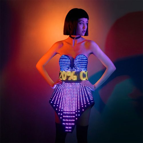 Light Up EVA Dress SMART LED light up black foam _H17