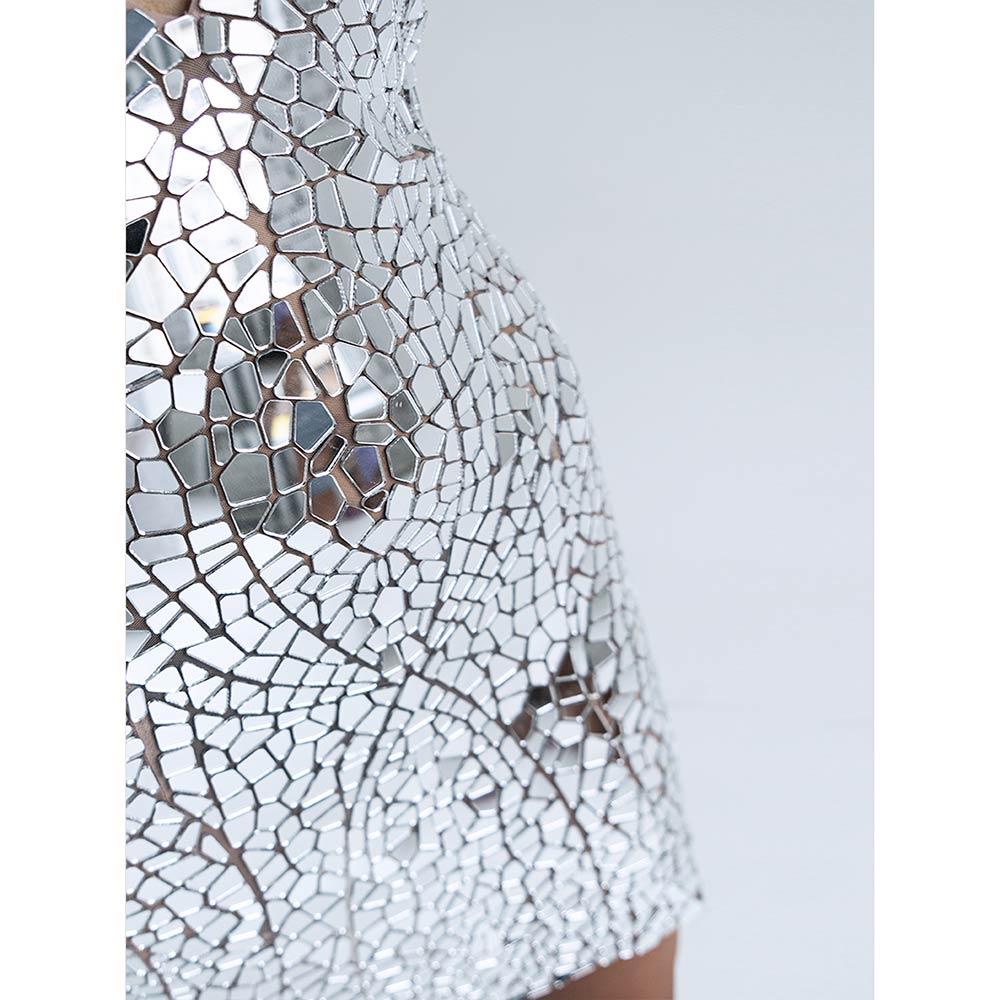 Sequin disco ball mirror sleeveless ...