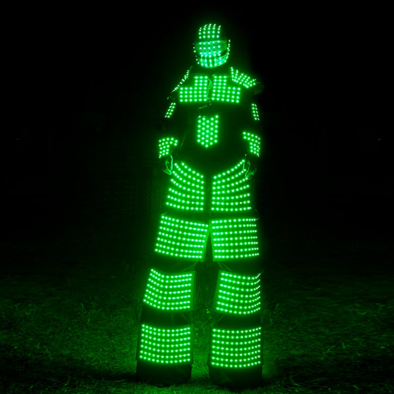 Stiltwalker costume with 2000 LEDs