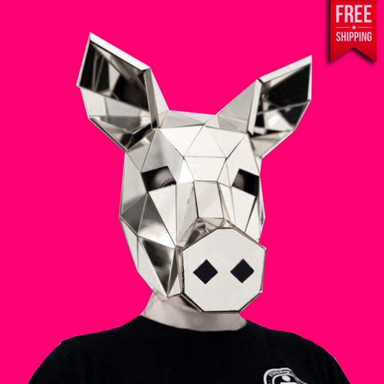 Eagle Mardi gras animal mirror mask/ mens masquerade rave animal full