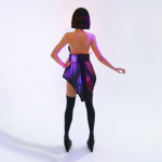 Light up EVA baby doll dress view from back