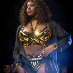 Black Gold mirror extreme brazilian sequin bikini live performance