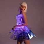 Neon LED light up plastic fashion festival costume