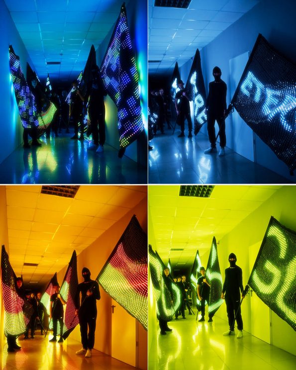 LED Light Up Flag with 2520 LEDs for shows and events - by ETEREshop
