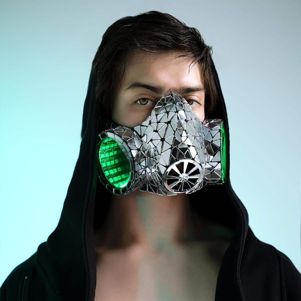 Bye bye shovel Boost Dj Mirror Infinity Mask - LED Respirator _N10 for events - by ETERESHOP