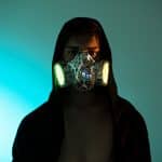 Infinity Mirror Respirator Mask Silver Mirror and Smart LEDs