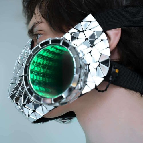 Infinity Mirror Respirator Mask by ETERESHOP closeup