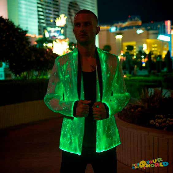 Optic Fiber Jacket Green Light