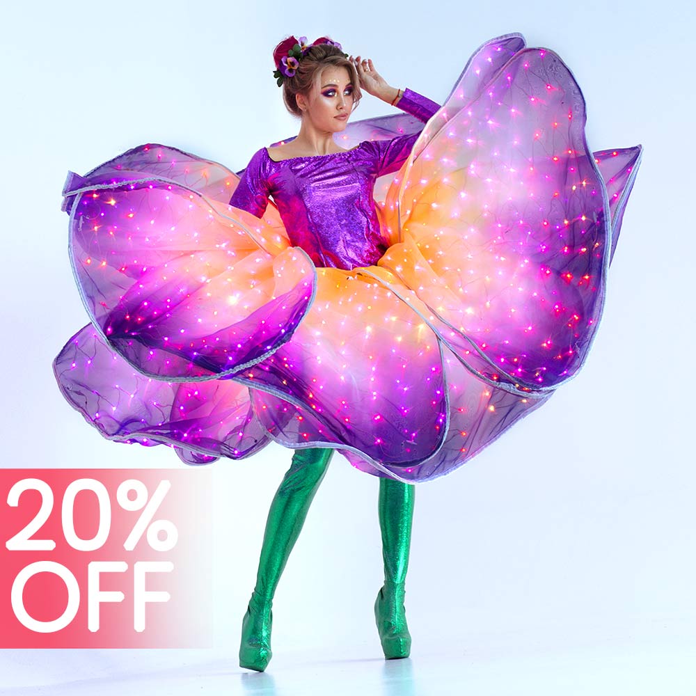 Smart LED Flower Dress Costume by ETERESHOP _P37