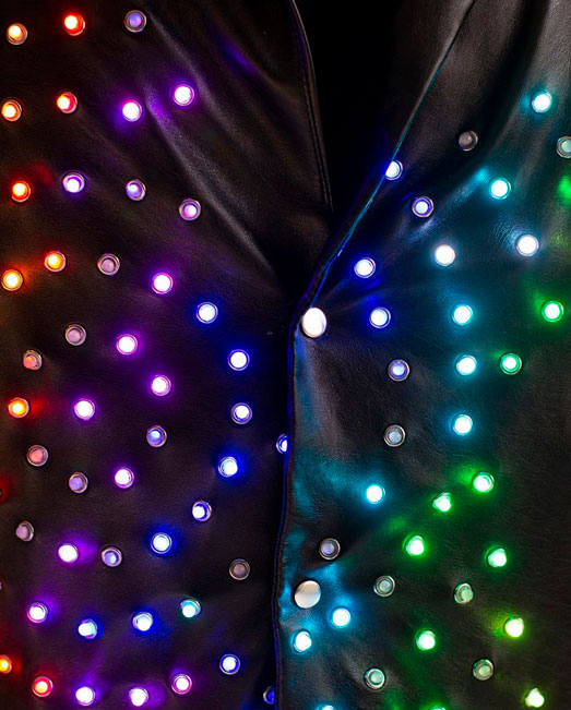 Smart Light Up Leather Jacket