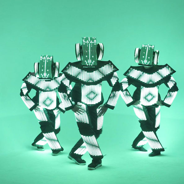 Smart Light Up Screen Armor Costumes