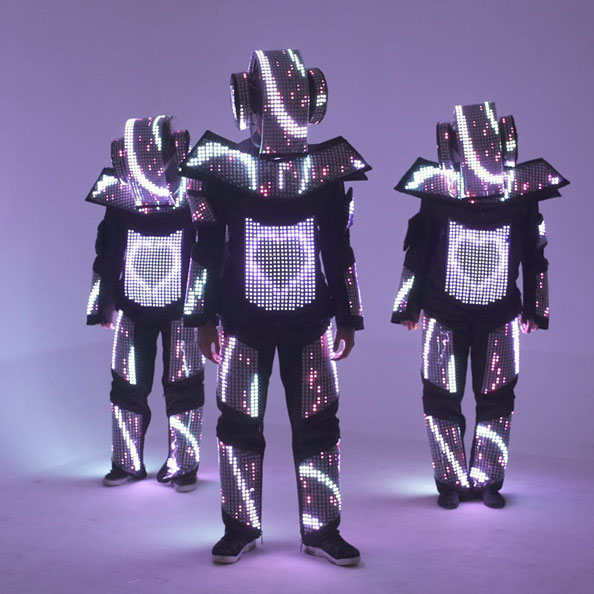 Smart Light Up Screen Armor Costumes 5000 LEDs