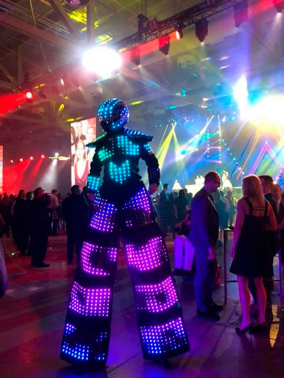 Stilt Walker Costume with 2000 Smart LEDs