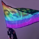 lighted flag decoration