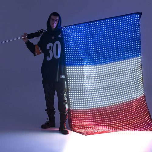 France Smart Light Up Flag with 2520 LEDs