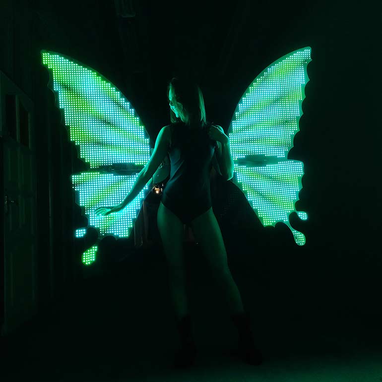 LED Logo screen wings - ButterFly style