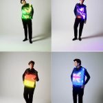 unusual men's outfit with LEDs