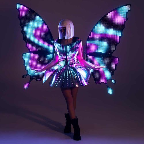 LED dress and LED wings - show costume