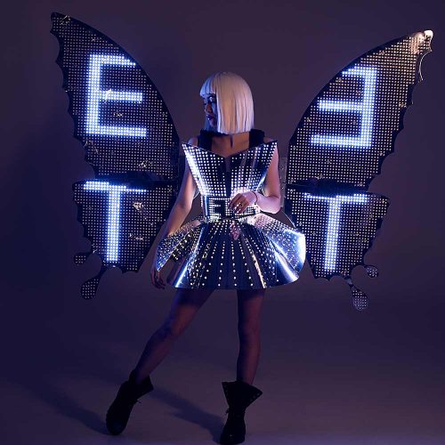 led rave dress