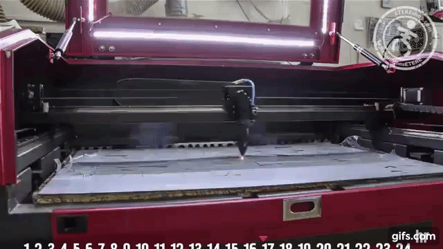 Another angle of the laser cutter
