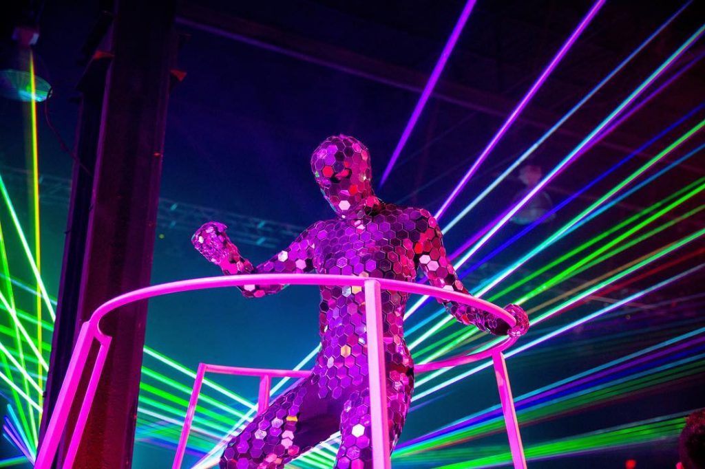 Disco Ball Mirror Outfit in Laser Beams