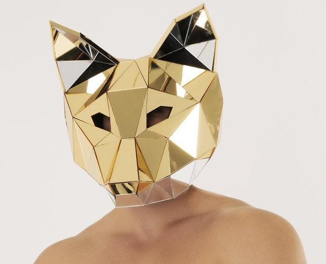 Fox mirror 3D gold mask bt ETEREshop