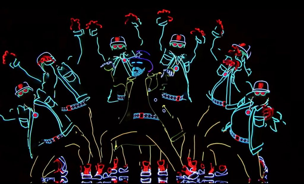 Light Balance performing in LED suits