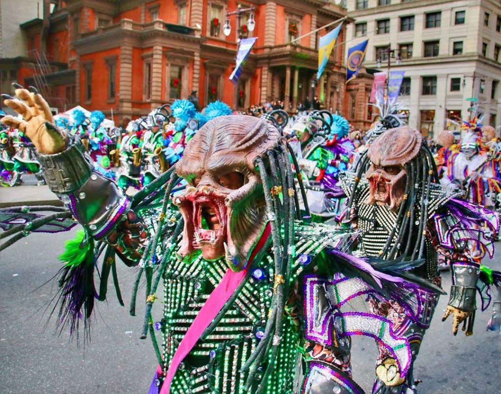 Mummers Aliens Outfit on Fralinger String Band with a LED Vest